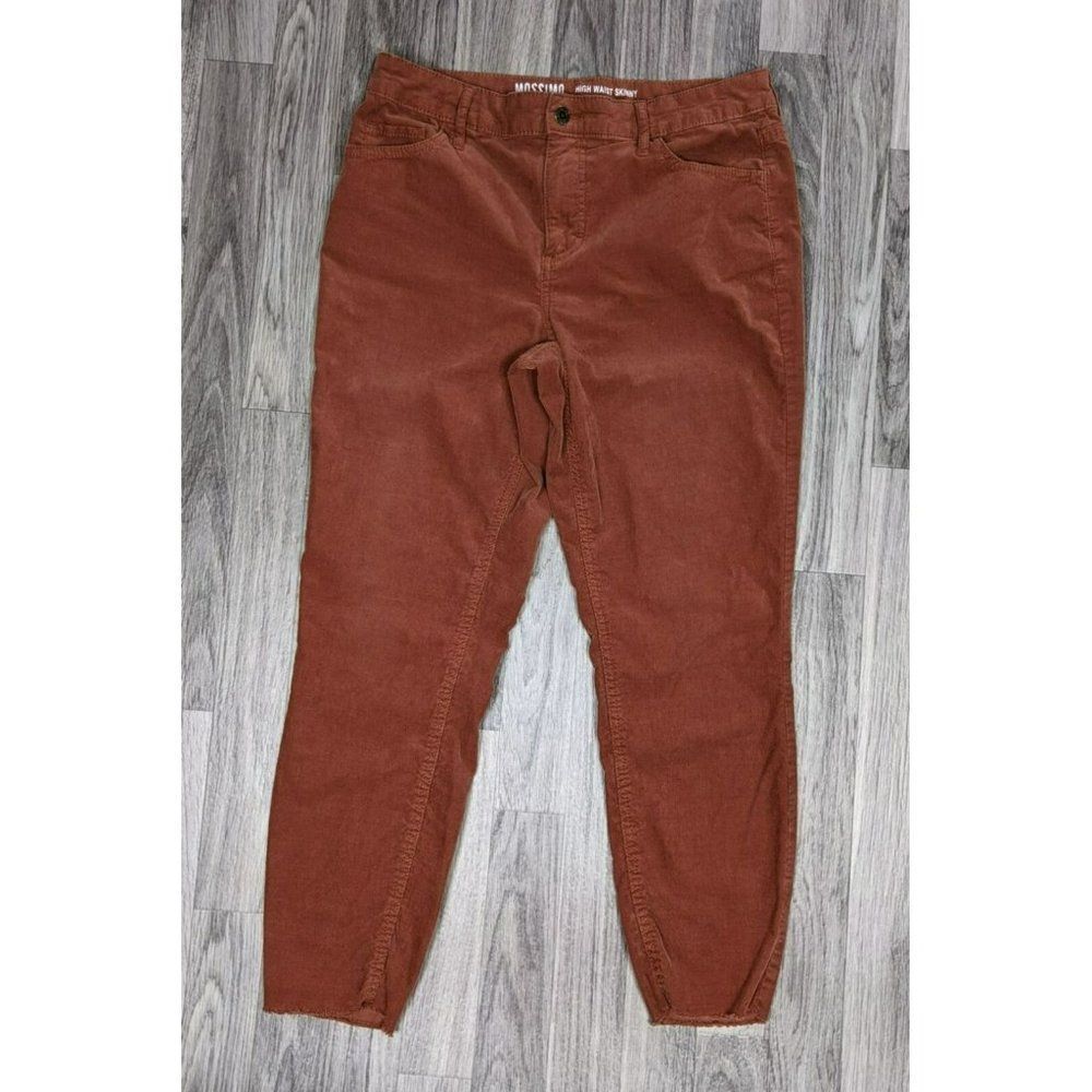 (3/$35) Mossimo Supply Co Size‎ 8 High Waist Skinny Rustic Red Corduroy Pants